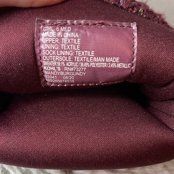 SO Mandy Girl Burgundy Sweater Boot - Picture 6 of 8